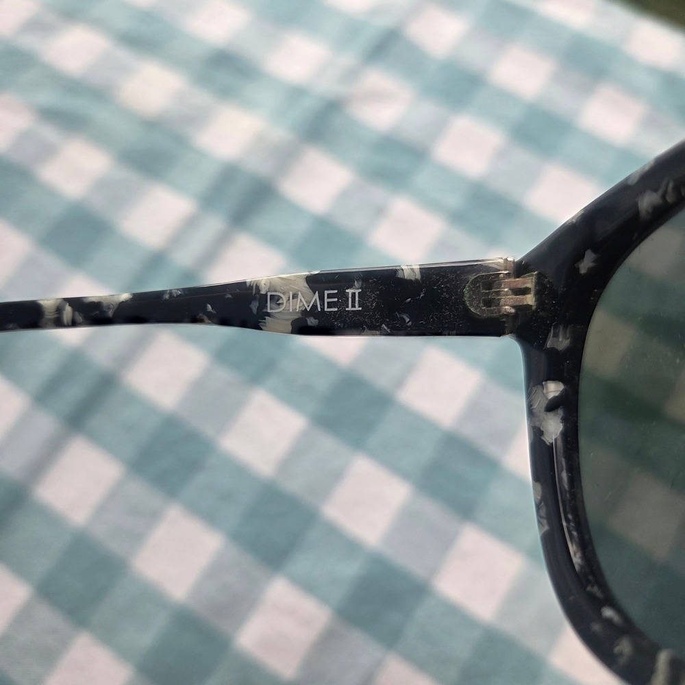 DIFF Eyewear Sunglasses Black White Marble Purple Mirror Lens Round Retro - Picture 7 of 10